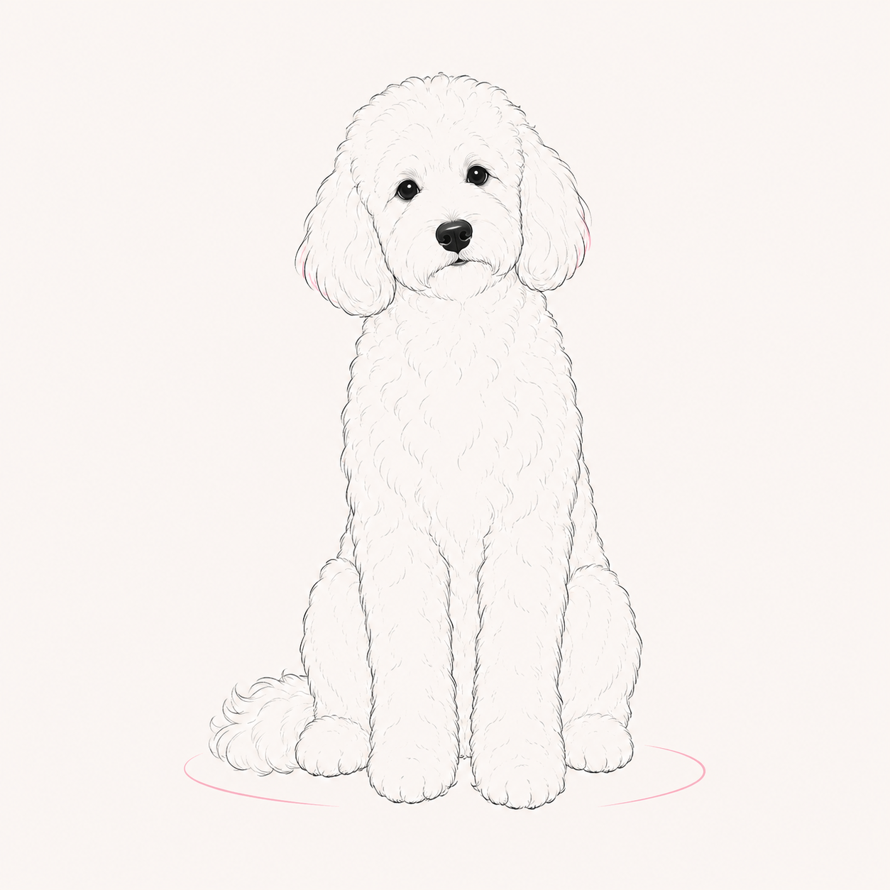 Illustration of a large dog