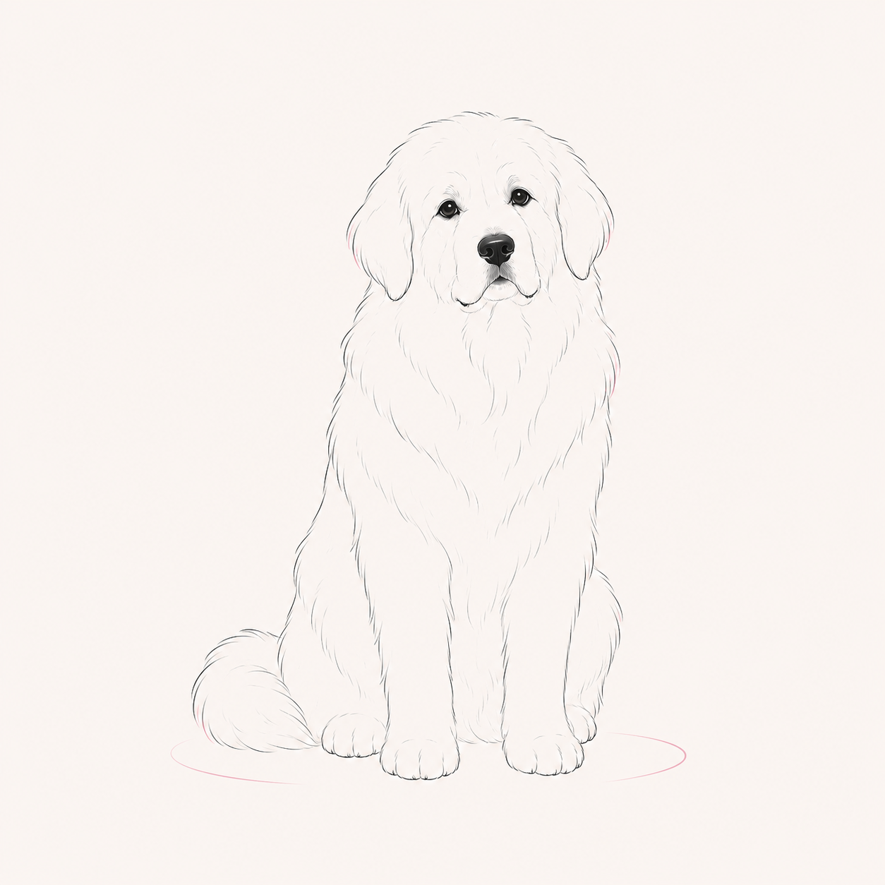 Illustration of an extra-large dog